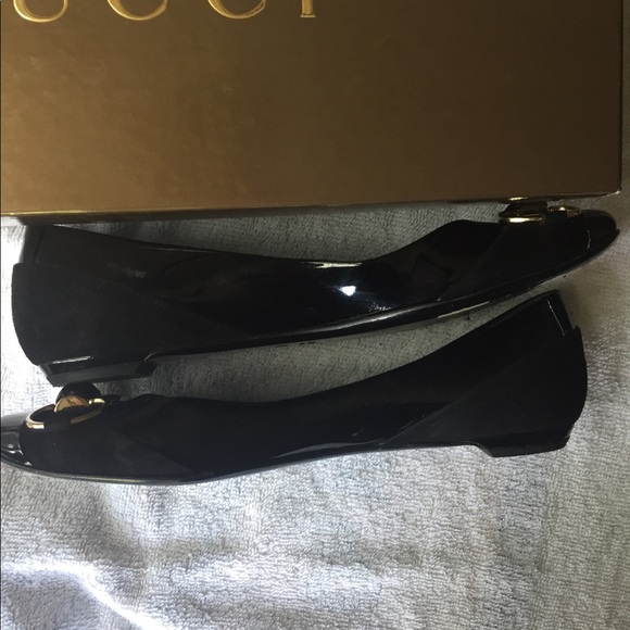 GUCCI🇮🇹 suede& patent leather flats - Picture 5 of 11